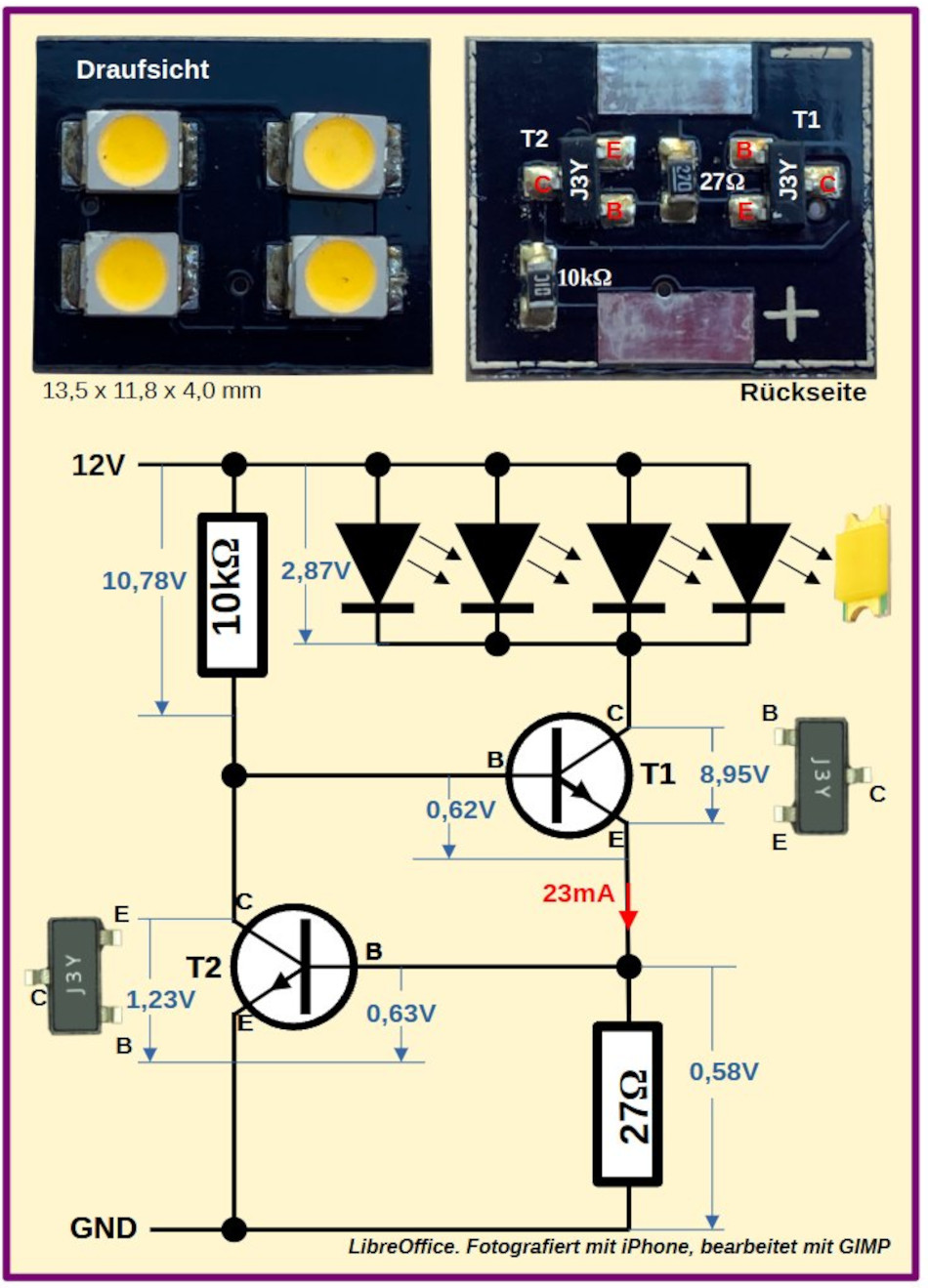 LED Hirschgeweih, Konstantstrom 1