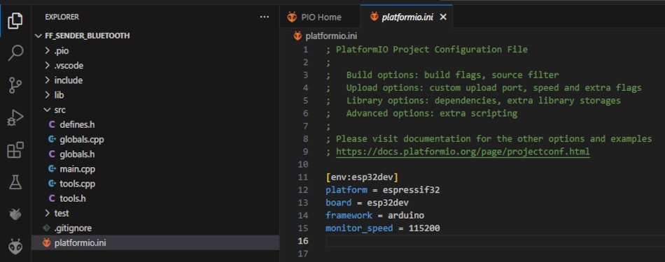 Bluetooth Projekt VS Code