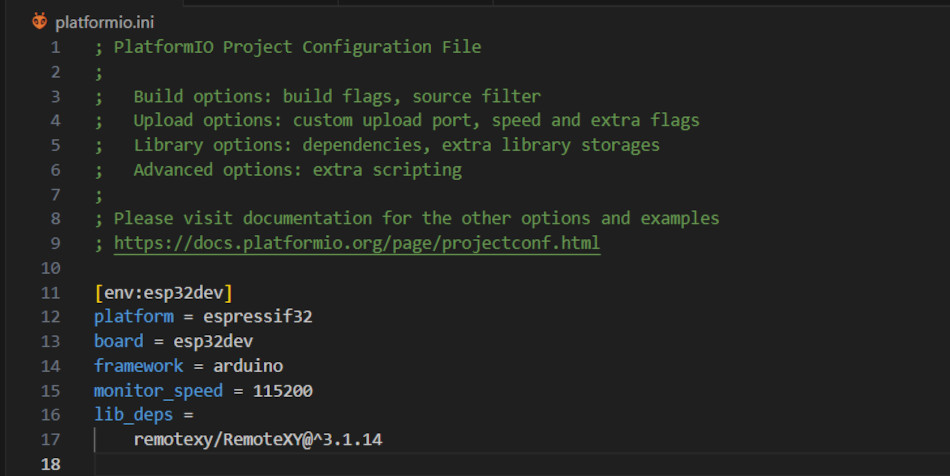 HaBuRo6 RemoteXY PlaformIO_Init