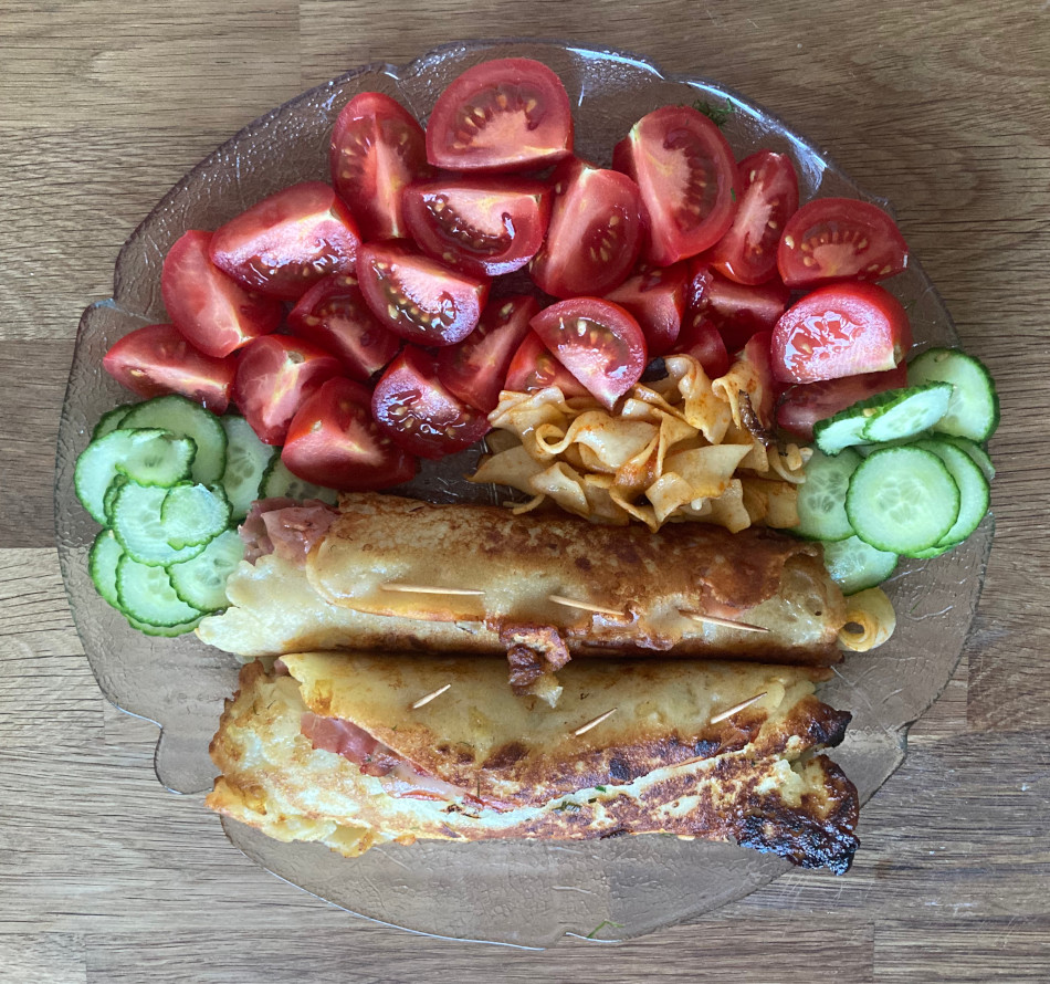 Pfannkuchen Schinken