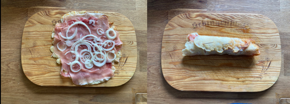 Pfannkuchen Schinken Zubereitung